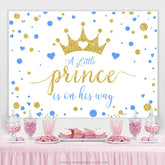 Lofaris Gold Little Prince Is On His Way Baby Shower Backdrop